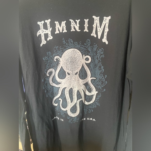 Hi My Name Is Mark/ Mark Hoppus/ blink-182 Octopus Long Sleeve Black Shirt - Picture 4 of 4